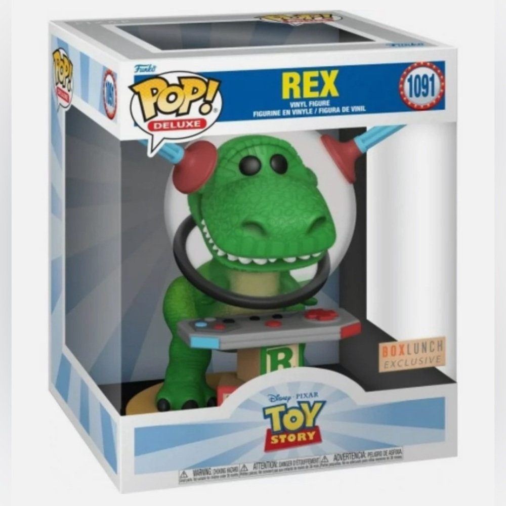 Box Lunch Exclusive Deluxe Funko Pop Disney Toy Story Rex Video Game